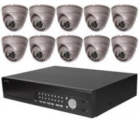 10 CCTV Dome Cameras with PC Based 16 Channel DVR