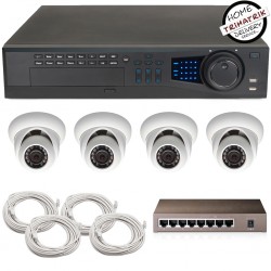 4 CCTV Jin Cameras with 4 Channel Standalone DVR Full Packeg