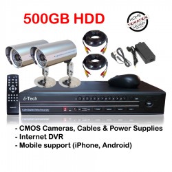 2 CCTV Avtech Cameras with 4 channel standalone DVR