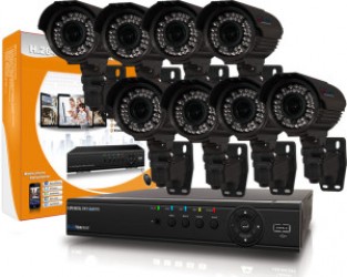 8 CCTV Jin Cameras with 8 Channel Standalone DVR 