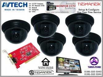 PC Based DVR with CCTV Camera 5ps