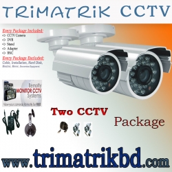 2 CCTV Camera With Standalone DVR Package