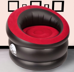 Single Flocked Air Sofa Chair