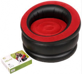 Single Flocked Air Sofa Chair