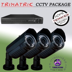 3 CCTV Camera With Standalone DVR Package