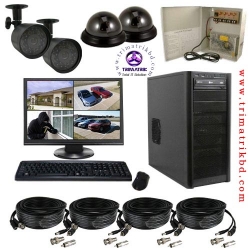 4 CCTV Camera With Installtion Pack 