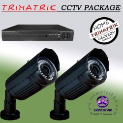 2 CCTV CAMERA WITH STANDALONE DVR PACK 