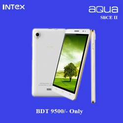 Intex Mobile Aqua Slice II (White+Gold)