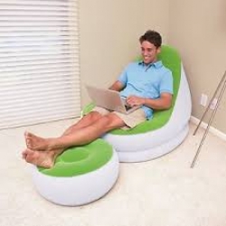 2 in 1 Air Chair and Footrest Sofa intact Box