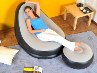 2 in 1 Air Chair and Footrest Sofa