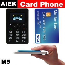 AIEK M5 Mini credit card Size Mobile Phone 