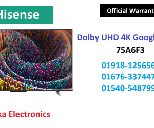 Hisense 75 inch 75A6F3 4K Google DTS TV Official