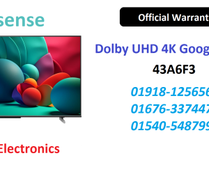 Hisense 43 inch 43A6F3 4K Google DTS TV Official