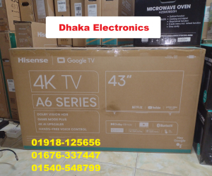 43 inch Hisense 43A6F3 UHD 4K Android Google DTS TV Official