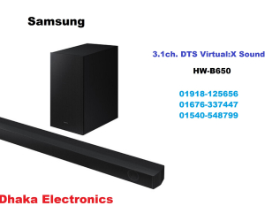 Samsung HWB650 DTX Virtual X Soundbar 3.1ch